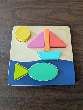 Lovevery Puzzle 2-in-1 Double-Sided Montessori Wooden Educational Helper Playkit